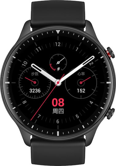Amazfit GTR 2 Sport Edition Aluminium 46mm Waterproof Smartwatch with Heart Rate Monitor (Black) view 1