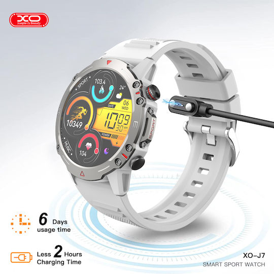 XO J7 Smartwatch with Heart Rate Monitor (Gray) view 3
