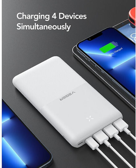 Veger S22 Power Bank 20000mAh 20W with 3 USB-A Ports and USB-C Port Power Delivery / Quick Charge 3.0 White view 9