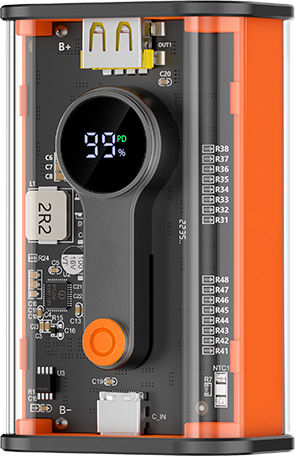 Recci RBP-P35 Mars Series Power Bank 10000mAh 22.5W with USB-A Port and USB-C Port Power Delivery Black view 1