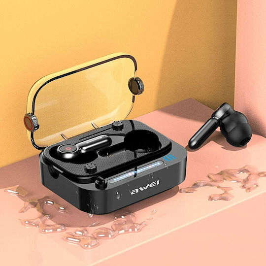 Awei T58 In-ear Bluetooth Handsfree Earphones with Charging Case Black view 4