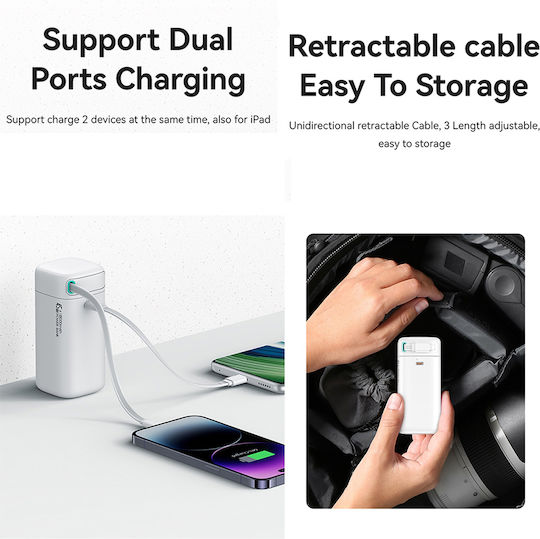 Usams US-CD217 Power Bank 18000mAh 22.5W with USB-C Port Black vue 3
