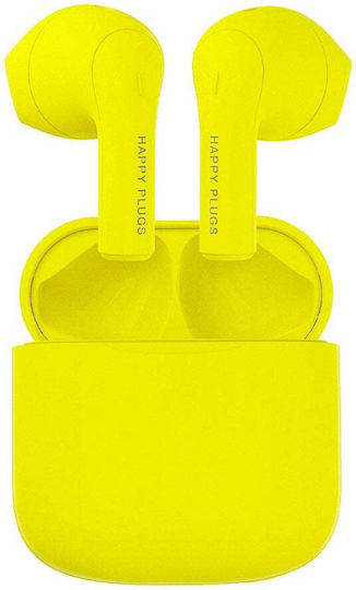 Happy Plugs Joy In-ear Bluetooth Handsfree Earphones with Sweat Resistance and Charging Case Yellow