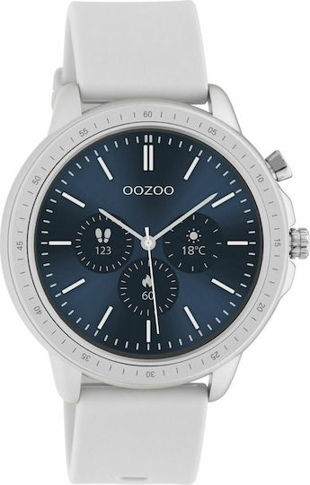 Oozoo Q00311 45mm Smartwatch with Heart Rate Monitor (Silver) view 1