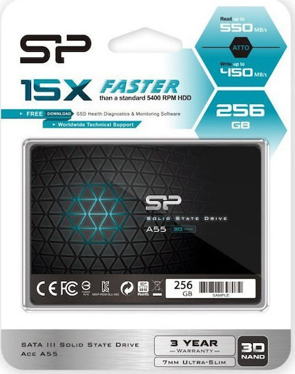 Silicon Power Ace A55 SSD 256GB Type 2.5'' with SATA III Connection SP256GBSS3A55S25 view 3