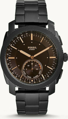 Fossil Q Machine Hybrid Stainless Steel 45mm Smartwatch (Black Stainless Steel)