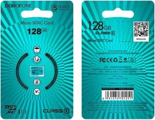 Borofone SDXC 128GB Class 10 U3 UHS-I – widok 2