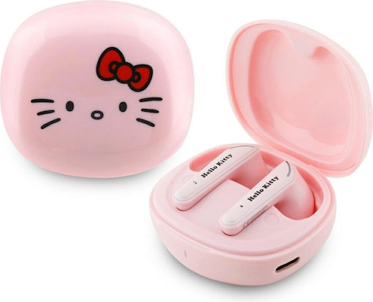 Hello Kitty O Glossy Finish In-ear Bluetooth Handsfree Earphones with Charging Case Pink view 1