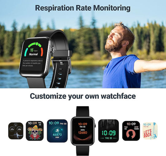 Ticwatch GTH Smartwatch with Heart Rate Monitor (Raven Black) view 6