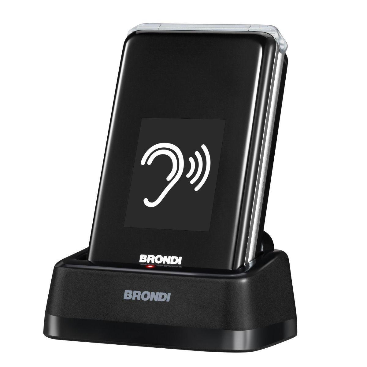 Brondi Amico Super TV Dual SIM Mobile with Large Buttons Gray view 1