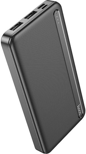 Hoco J91 Power Bank 10000mAh with 2 USB-A Ports and USB-C Port Black