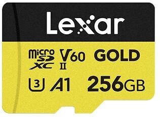 Lexar Professional microSDXC 256GB U3 V60 A1 UHS-II 180MB/s with Adapter vue 2