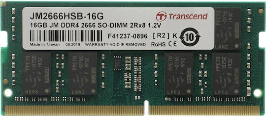 Transcend Jetram DDR4 with Module 1x16GB and Speed 2666 for Laptop JM2666HSB-16G vista 4