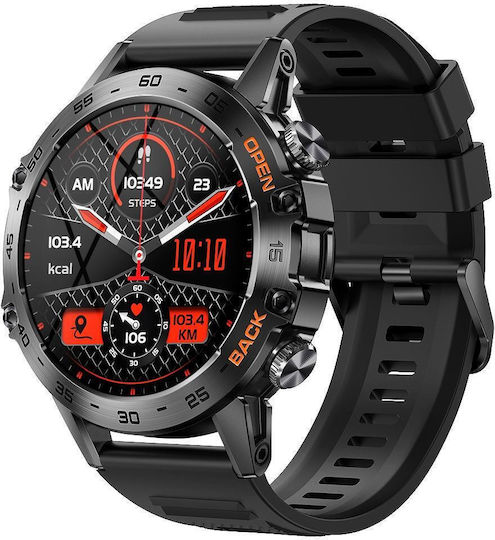 Lemfo K52 Smartwatch with Heart Rate Monitor (Black)
