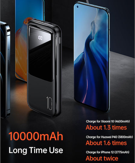 Usams PB58 Power Bank 10000mAh with 2 USB-A Ports Black view 7