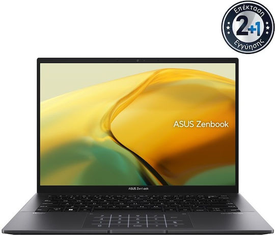 Asus Zenbook 14 UM3402YA-KP399W 14" QHD+ (Ryzen 7-7730U/16GB/512GB SSD/W11 Home) (US Keyboard)