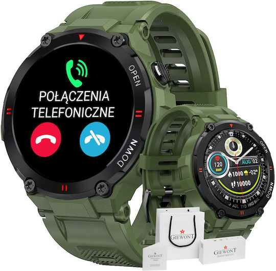 Giewont 430-3 Smartwatch with Heart Rate Monitor (Green)