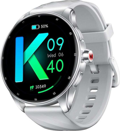 Kumi GW5 Pro Smartwatch (Silver) view 1