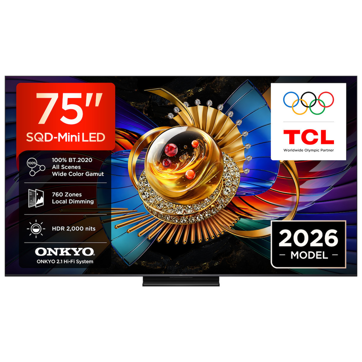 TCL Smart TV 75" 4K UHD SQD-Mini LED Q7D Pro HDR (2026) 75Q7D Pro