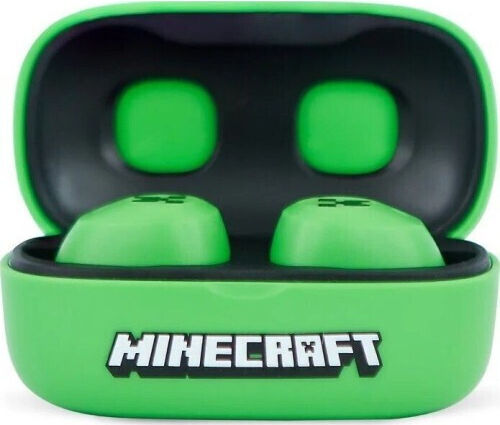 OTL Minecraft 3D Character In-ear Bluetooth Handsfree Earphones with Charging Case Green view 3