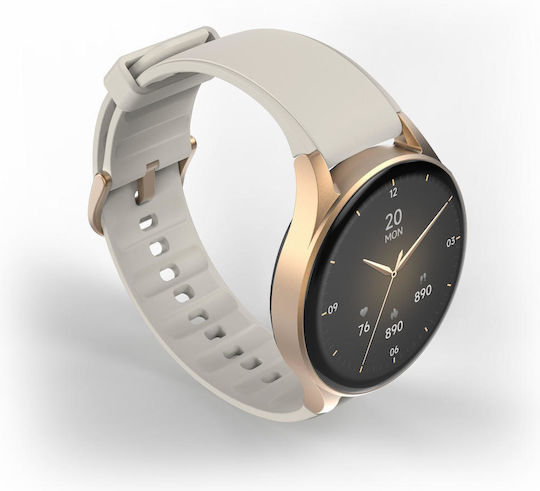 HAMA 8900 Waterproof Smartwatch with Heart Rate Monitor (Gray-Gold) view 9