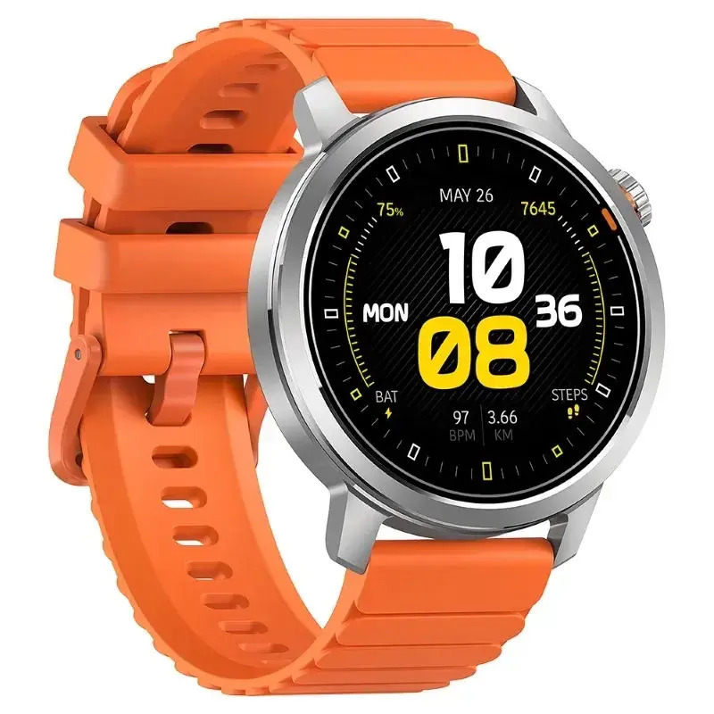 Kospet ORB Aluminum Waterproof Smartwatch with Heart Rate Monitor Silver/Orange