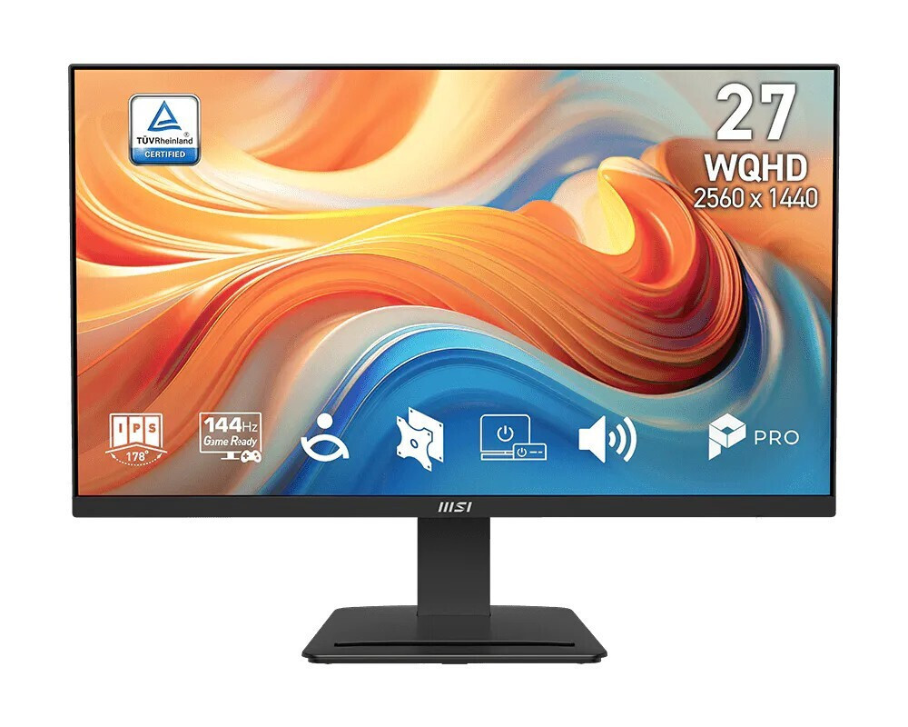 MSI PRO MP273Q E14 IPS HDR Monitor 27" QHD 2560x1440 144Hz with 4ms Response Time GTG