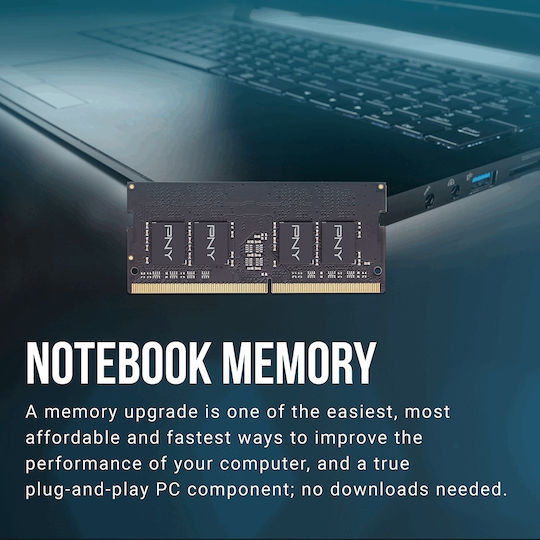 PNY Performance 8GB DDR4 RAM with 3200 Speed for Laptop (MN8GSD43200-TB) vista 5