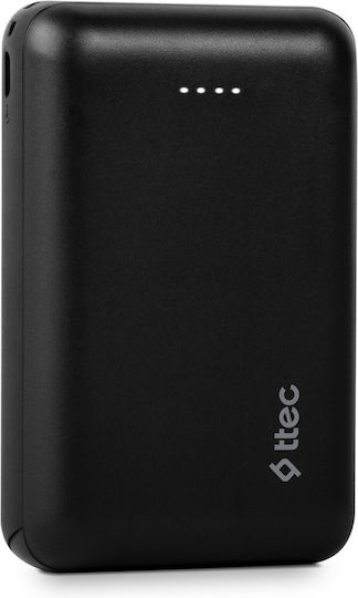 TTEC ReCharger Duo Power Bank 10000mAh 10.5W with 2 USB-A Ports and USB-C Port Black view 4