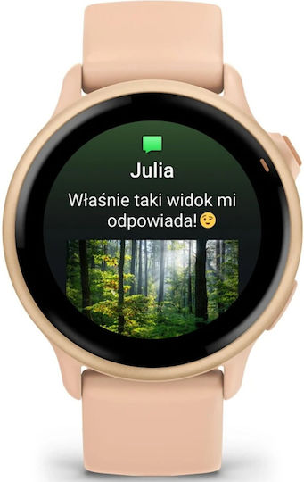 Garmin Vivoactive 6 Aluminium 42mm Waterproof Smartwatch with Heart Rate Monitor (Pink Dawn) view 2