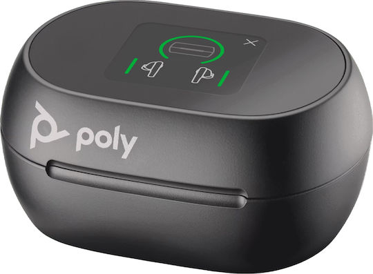 Poly Voyager Free 60+ UC Carbon Black Earbuds, BT700 USB A adapter, Touchscreen Charge Case Bluetooth Handsfree Earphones with Charging Case Black view 5