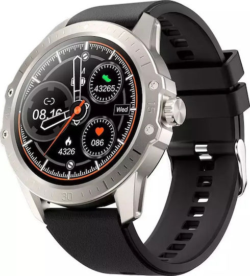 Kumi GW2 Smartwatch with Heart Rate Monitor (Silver)