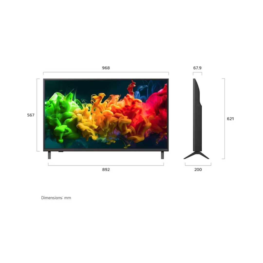 LG Smart TV 43" 4K UHD QNED evo AI QNED80 HDR (2025) 43QNED81B6C view 2