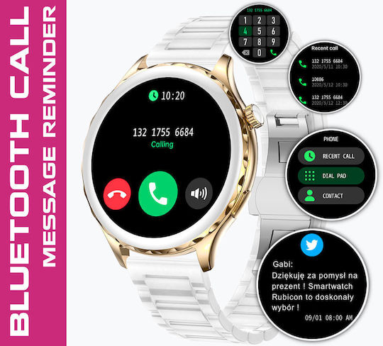 Rubicon SR048B 44mm Smartwatch with Heart Rate Monitor (Rose Gold) view 4