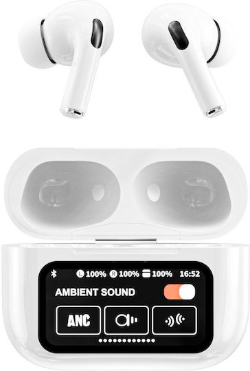 Firo A9pro In-ear Bluetooth Handsfree Earphones with Charging Case White view 1