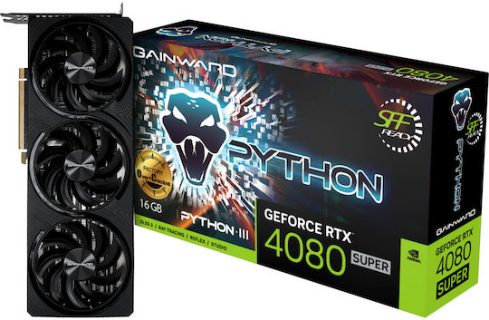 Gainward GeForce RTX 4080 Super 16GB GDDR6X Python III OC Graphics Card (NED408SS19T2-1032T)