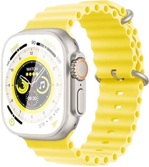 XO M8 Pro Smartwatch with Heart Rate Monitor (Yellow)