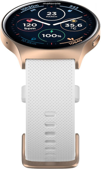 Motorola Moto Watch 120 Aluminium 50mm with Heart Rate Monitor (Rose Gold) view 9
