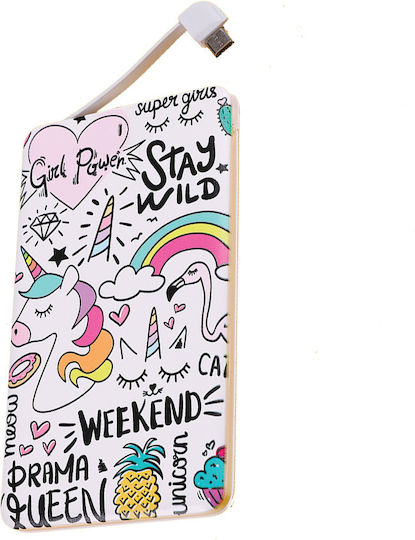 I-Total Power Bank 4000mAh with USB-A Port Unicorn view 2
