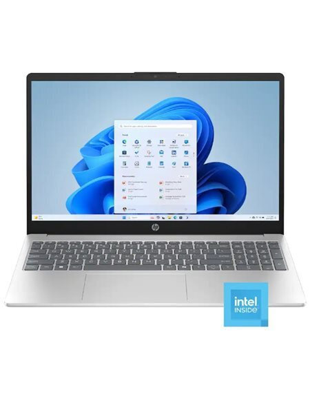 HP 15-fd0001dx 15.6" (N-Series-N100/4GB/128GB Flash Storage/W11 S) Natural Silver (US Keyboard) view 1