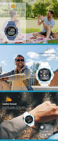 North Edge Mars 2 45mm Smartwatch with Heart Rate Monitor (White) vue 2