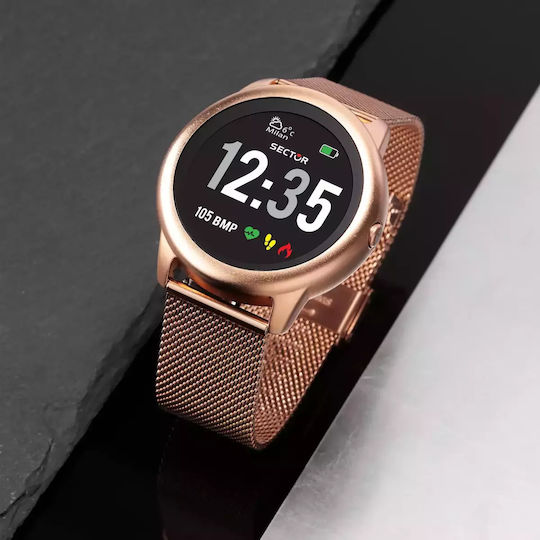 Sector S-01 46mm Smartwatch with Heart Rate Monitor (Rose Gold Metallic) view 5
