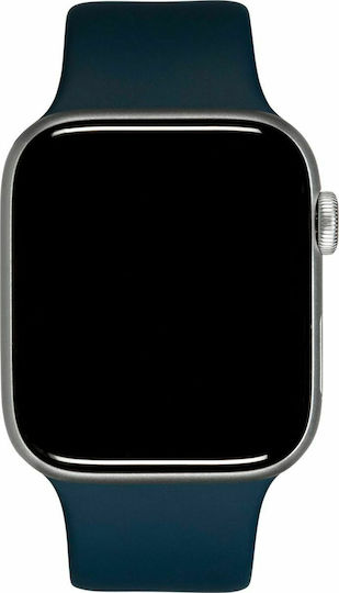 Apple Watch SE Aluminium 40mm Waterproof with Heart Rate Monitor (Silver with Abyss Blue Sport Band) view 3