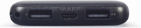 Gembird Power Bank 5000mAh 10W with 2 USB-A Ports Black vue 3