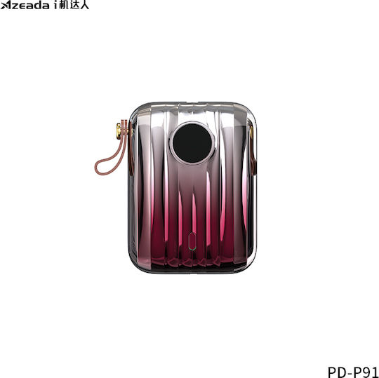 Proda PD-P91 Power Bank 10000mAh 22.5W with USB-A Port and USB-C Port Red