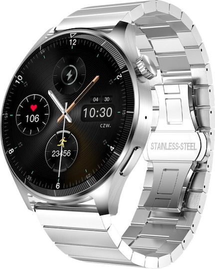 Forever Grand 2 SW-710 Smartwatch with Heart Rate Monitor (Silver) view 3