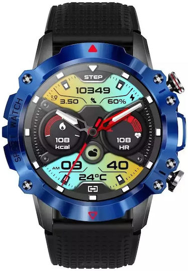 Nubi KR10 48mm Smartwatch with Heart Rate Monitor (Blue) view 6