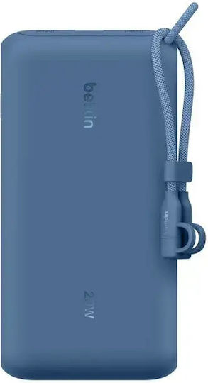 Belkin Power Bank 20000mAh 20W with USB-A Port and 2 USB-C Power Delivery Ports Blue view 2