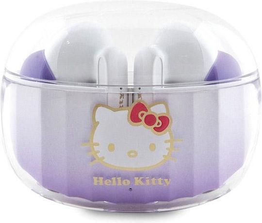 Hello Kitty True Wireless Kitty Head Logo In-ear Bluetooth Handsfree Earphones with Charging Case Purple view 1