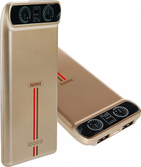 Remax Kincree RPP-18 Power Bank 10000mAh 60W with 2 USB-A Ports Gold